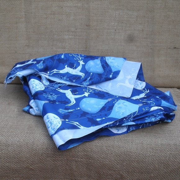 Vintage Holiday Theme Material Reindeer Ornaments  4 Yards - Picture 11 of 16